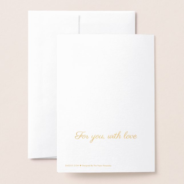 Minimalist Romantic Valentine's Day Card | Always  Folienkarte (Rückseite mit Umschlag)
