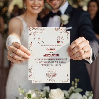 Minimalist Romantic Wedding Invitation Folieneinladung