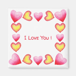 Minimalist  Romantisch Ich liebe dich  Valentinsta Magnet