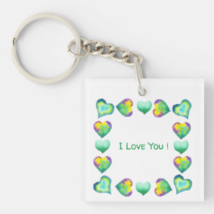 Minimalist Romantisch Ich liebe dich Valentinstag Schlüsselanhänger