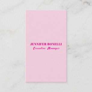 Minimalist rosa trendige personalisierte benutzerd begleitkarte