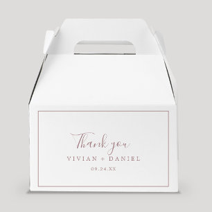 Minimalist Rose Gold Thank You Favor Box Geschenkschachtel
