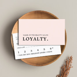 Minimalist Rose White Beauty Loyalty Card Treuekarte