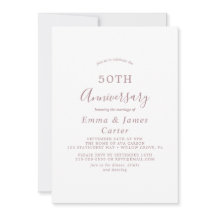 Minimalist Roségoldene 50. Hochzeitstag-Jubiläum