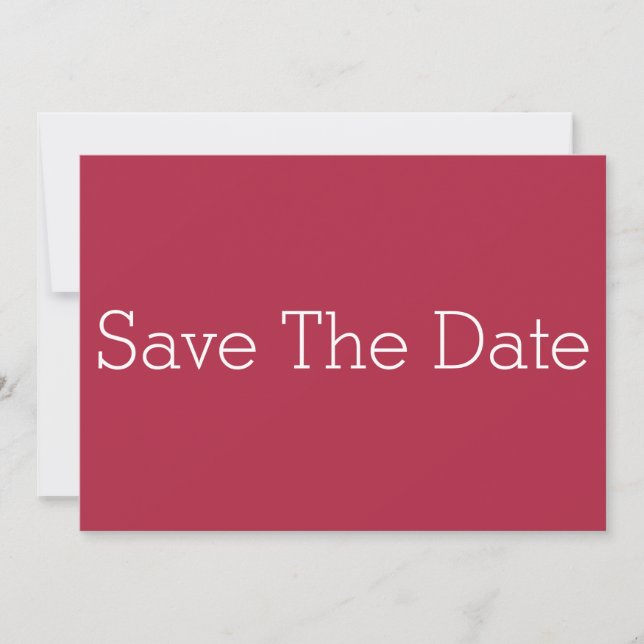 Minimalist Rot Save-the-Date Save The Date (Vorderseite)