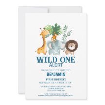 Minimalist Safari Wild One Geburtstag