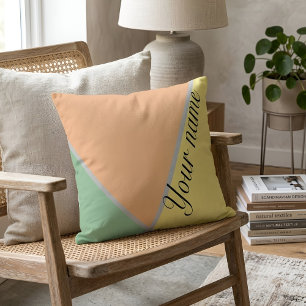 Minimalist Sage & Pfirsich Farbfeld Individueller  Kissen