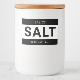 Minimalist Salt Label for Containers Lebensmitteletikett