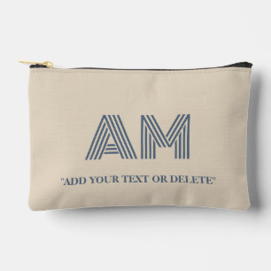 Minimalist Sand-Beige-Monogramm Zubehörtasche