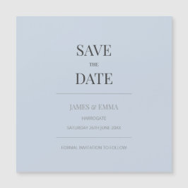 Minimalist Save the Date Card | Dusky Blue Magnetkarte