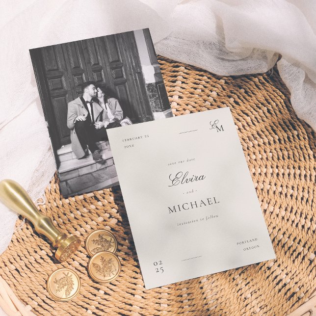 Minimalist Save The Date Ivory Editorial Wedding (Von Creator hochgeladen)