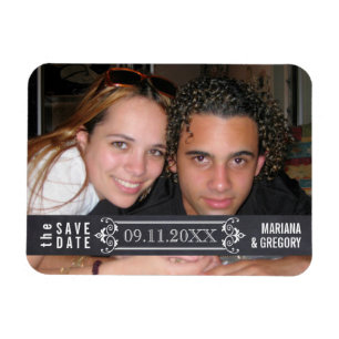 Minimalist Save the Date moderne Hochzeitsfoto Magnet
