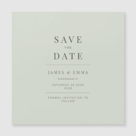 Minimalist Save the Date Pale Sage Magnetkarte