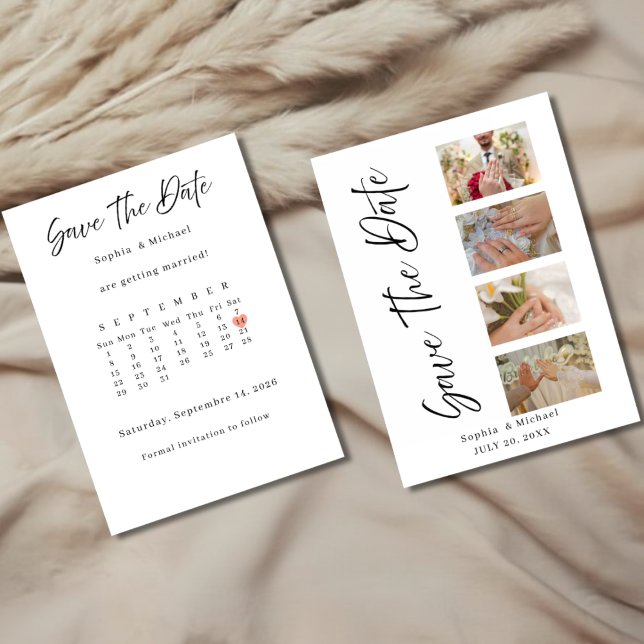  Minimalist Save The Date Wedding Card With photos Einladung (Von Creator hochgeladen)