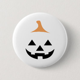 Minimalist Scary Pumpkin Button