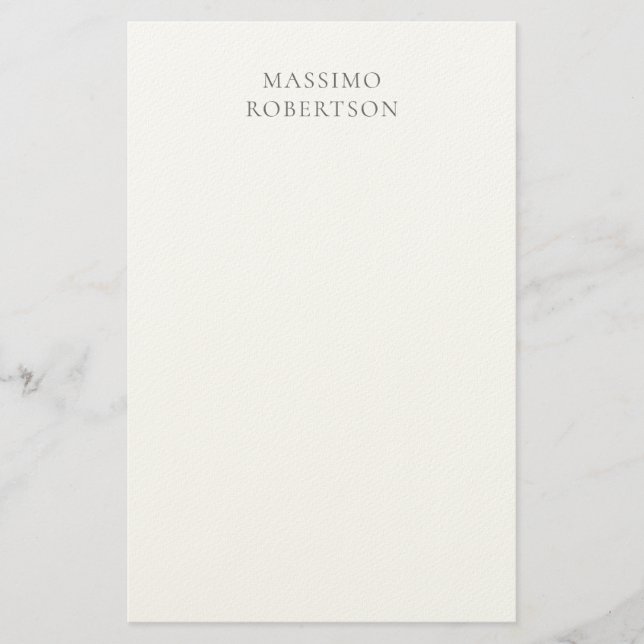 Minimalist Schlicht Modern  Briefpapier (Vorderseite)