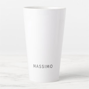 Minimalist Schlicht Modern Eigener Name Milchtasse