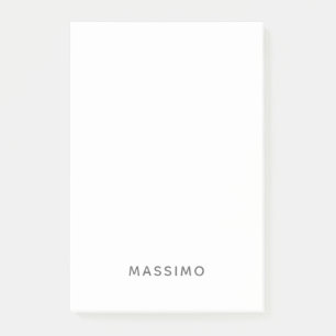 Minimalist Schlicht Modern Eigener Name Post-it Klebezettel