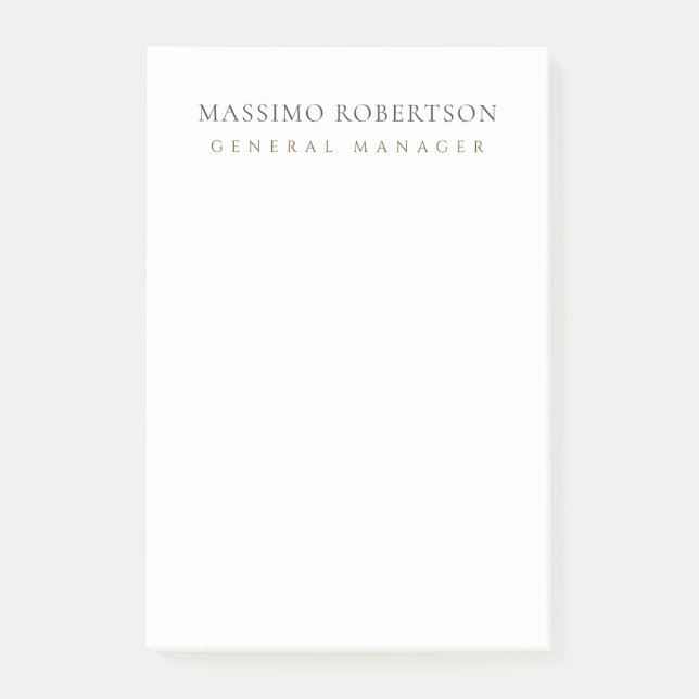 Minimalist Schlicht Modern  Post-it Klebezettel (Vorderseite)