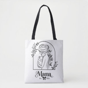 Minimalist Schwarz & Weiß 1. Muttertag Est.