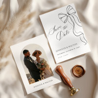 Minimalist Schwarzer Bogen Save The Date