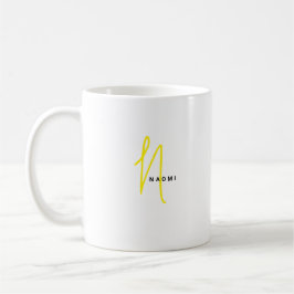 Minimalist Script | Custom Monogram and Name Kaffeetasse