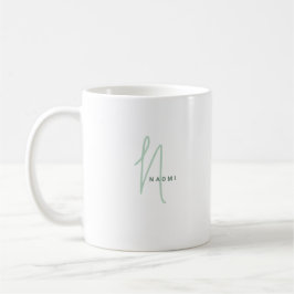Minimalist Script | Custom Monogram and Name Kaffeetasse