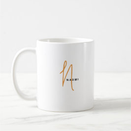 Minimalist Script | Custom Monogram and Name Kaffeetasse