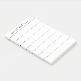Minimalist Simple Meal Planning Post-it Notes Klebezettel