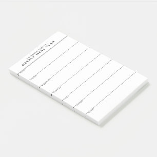 Minimalist Simple Meal Planning Post-it Notes Post-it Klebezettel