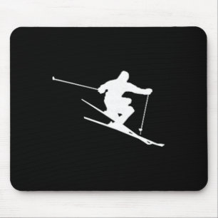 Minimalist Skifahrer Freestyle Skifahren Apres Ski Mousepad
