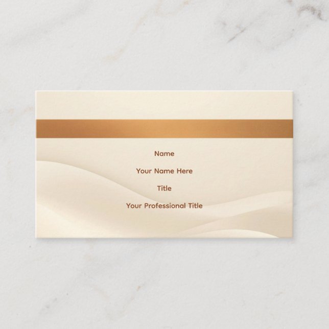 Minimalist Soft Beige & Tan Modern Business Card  Visitenkarte (Vorderseite)