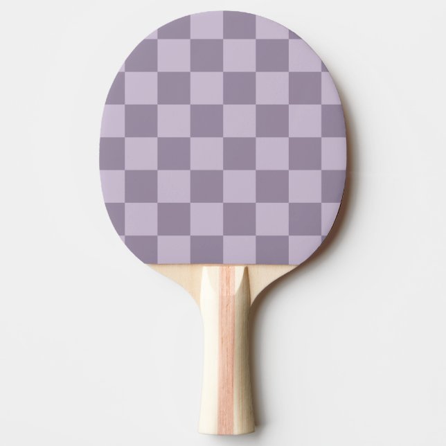 Minimalist Soft Lavender Checkerboard Pattern  Tischtennis Schläger (Vorderseite)