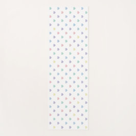 Minimalist Soft Pastel Heart Pattern   Yogamatte