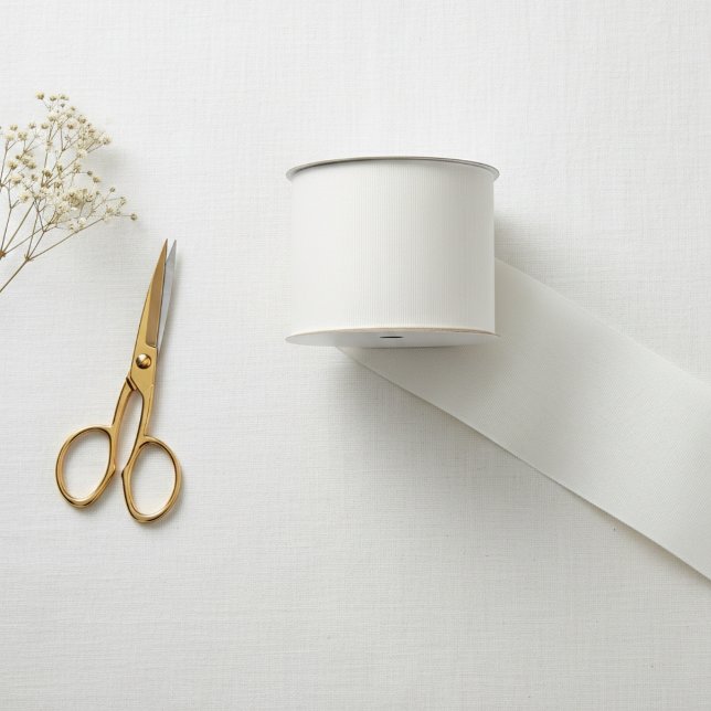 Minimalist Solid Ivory Ripsband (Ivory ribbon)