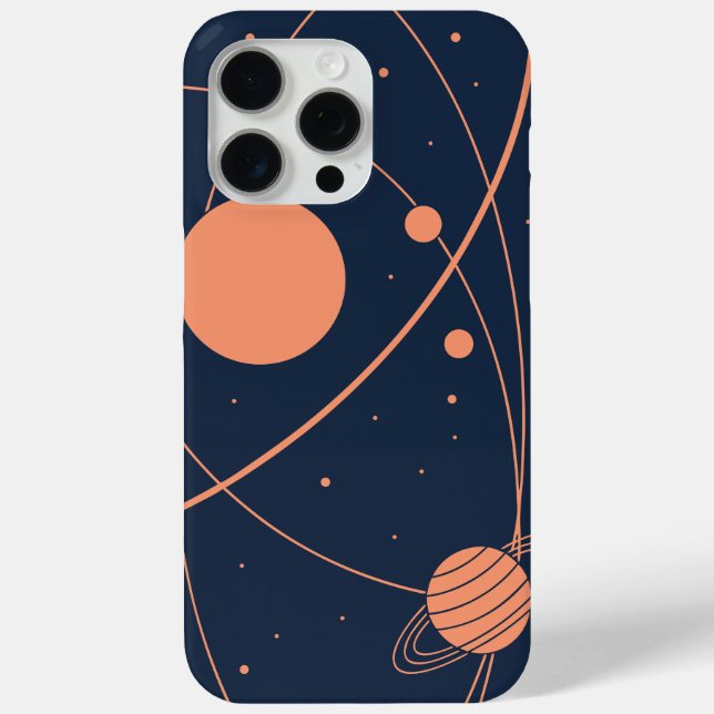 Minimalist Space Orbit iPhone 15 Pro Max Hülle (Rückseite)