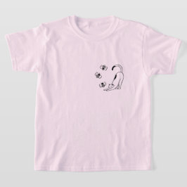 Minimalist Spring Kids Cat  T-Shirt