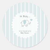 Minimalist Staubblau Oh Baby Elefant Baby Shower