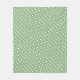Minimalist Staubiger Salbei Kleine Dreiecke  Fleecedecke