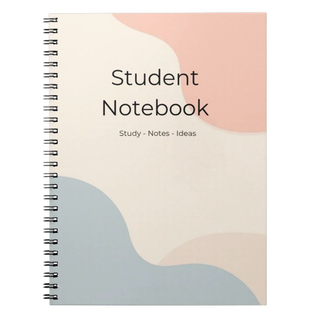 Minimalist Student Notebook Pastel Journal  Notizblock (Vorderseite)