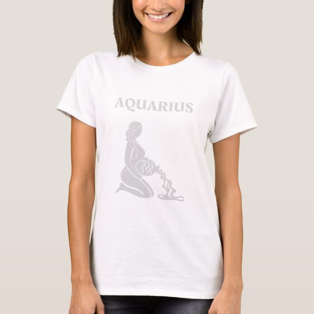 Minimalist Style Aquarius Water Bearer T-Shirt (Vorderseite)