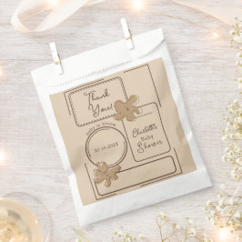 Minimalist Style Flower Notes Baby Shower Geschenktütchen