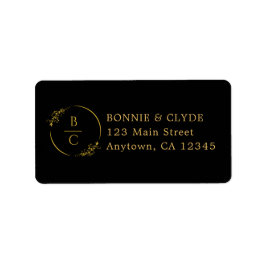 Minimalist Stylish Black Mailing Label Design Adressaufkleber