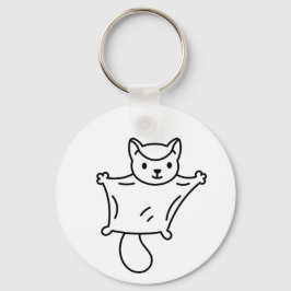 Minimalist Sugar Glider Line Art Schlüsselanhänger