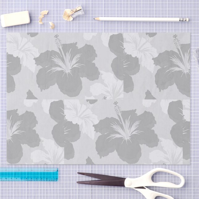 Minimalist Summer Hibiscus Seidenpapier (Von Creator hochgeladen)