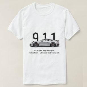 Minimalist T-Shirt Luxus-Sportwagen Streetwear