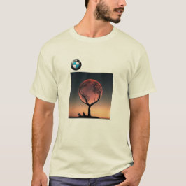 Minimalist T-Shirt Sonnenuntergangsbaum