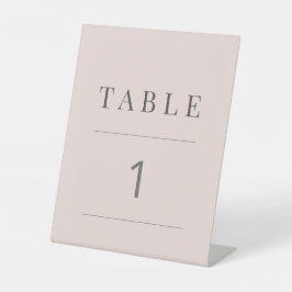 Minimalist Table Number | Warm Blush Sockelschild