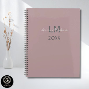 Minimalist Taupe-Wangenrouge-Monogramm-Branding-De Planer