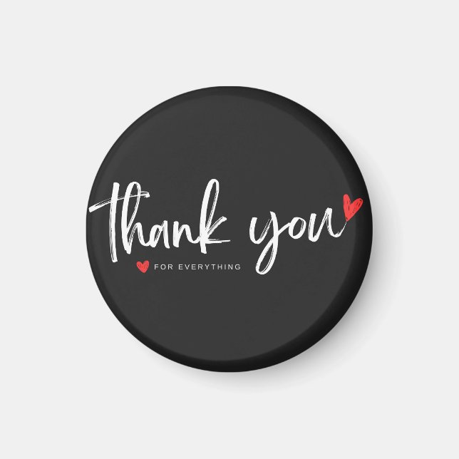 Minimalist Thank You Heart Magnet (Vorne)